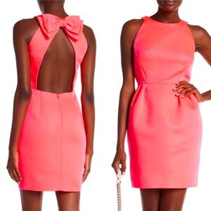 Kate Spade Bow Back Cupcake Cocktail Dress Coral